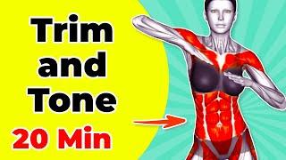 20-MIN. Standing Workout to Lose Belly Fat - Trim and Tone at Any Time
