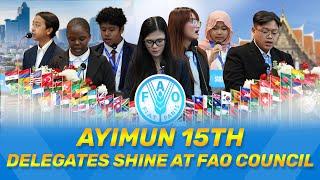 AYIMUN 15th Bangkok: Delegates shine at FAO Council