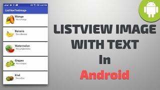 Listview image with text in android