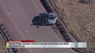 NMSP: Officer stable after being shot near Sedillo Hill, suspects at large