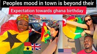 the foreigners mood towards Ghanaians independence day in town is too high