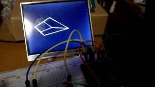 First run of the cube on ESP8266 TVout library