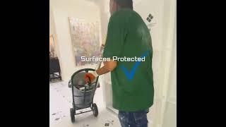 Interior surface protection for a bathroom demolition and remodel
