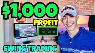 Another +$1,000 Profit 1 Day Swing Trade | Investing 101