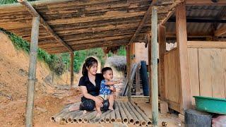 The process of making a bathroom using Bamboo plants