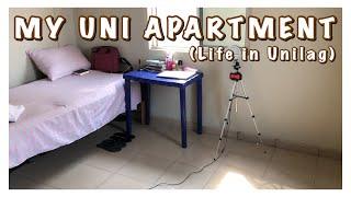 LIFE IN UNILAG #1 || clean + organize my university apartment with me (a dusty vlog) 