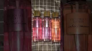 Victoria’s Secret Pure seduction, Velvet petals & Amber Romance body mist review #victoriasecret