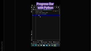 Create Progress Bar by using python | Python for beginners