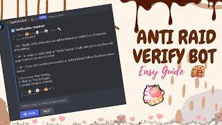 ˚ ༘ ⋆｡˚ How to make your server 100% antiraid | Captcha verification bot | Discord Tutorial