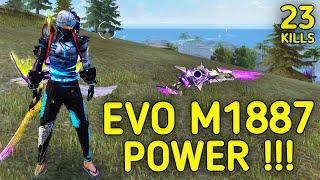 SOLO VS SQUAD || EVO MAX M1887 POWER!!! FIRST GAMEPLAY WITH MAXED M1887 || 99% HEADSHOT INTEL I5