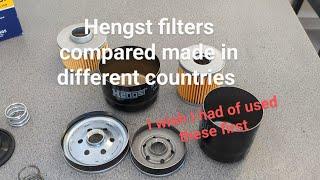 Hengst oil filters from different factories compared