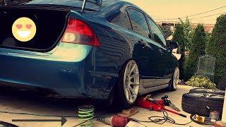 Clean Stanced 8th Gen Civic XXR 527 17x9.75 Recap