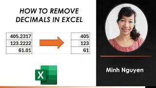 How to remove decimals in Excel #exceltutorial @haminh1804