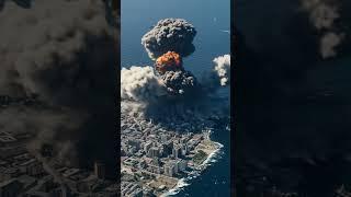 Big explosion in the city | ai video #explosion #aivideo #war