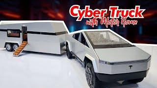 Unboxing of Tesla Cyber Truck with Camper Van Diecast RV Motor Home