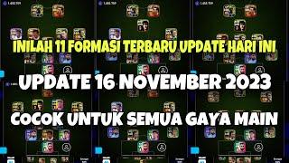 INILAH 11 FORMASI UNIK DEFAULT TERBARU | Setelah Update 16 November 2023 eFootball 2024 Mobile