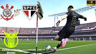 SÃO PAULO X CORINTHIANS | BRASILEIRÃO 2025 | SIMULAÇÃO REALISTA | PES 2021 THE BEST WORD 4K60FPS.