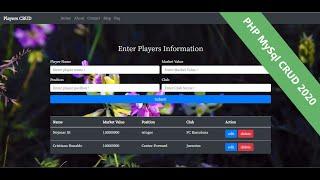 Complete CRUD(Create, Read, Update, Delete) Using PHP and MySql Database For Beginner 2020