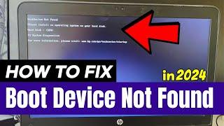 [FIXED] Boot Device Not Found Hard Disk 3F0 Error on HP Laptop/PC