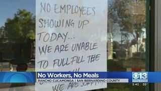 A Restaurant In Rancho Cucamonga Had To Close Due To Lack Of Employees