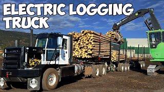 Worlds First Log Haul with a Diesel Electric Truck!