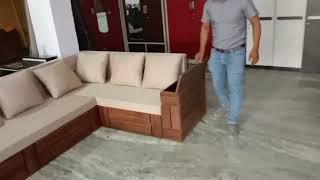 Sofa cum bed L-shep sofa contact me 9829662289