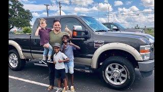 His Car Is Totaled | Helping Daddy Buy A New Truck!