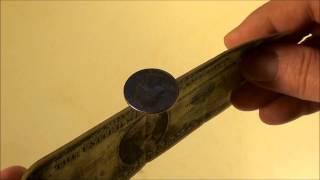 Party trick - Balancing a coin on a banknote