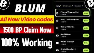 Blum All New Video Codes | Blum New Video Codes | Blum verify Video Codes