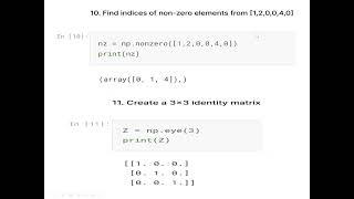 Data Science: Array, Vector and Matrix Operations using Python NumPy Package or Library Files