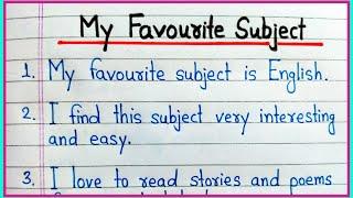 My favourite subject English essay 10 lines | 10 lines on my favourite subject English