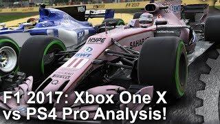 [4K HDR] F1 2017: Xbox One X vs PS4 Pro Graphics Comparison + Frame-Rate Test