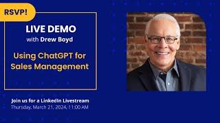 Using ChatGPT for Sales Management: LIVE DEMO