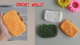 CROCHET WALLET TUTORIAL || CROCHET COIN PURSE TUTORIAL