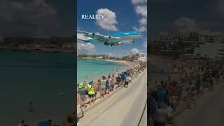 Reality vs Simulator - Princess Juliana Saint Maarten Airport | Realistic Plane Simulator 2023