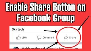 How To Enable Share Botton On Facebook Group