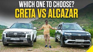 2024 Hyundai Alcazar vs Hyundai Creta Comparison | What's Different? Features & More | Times Drive