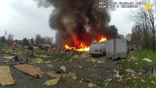 RAW: Body cam video of Ohio home explosion