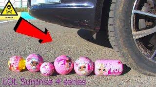 ЖЕСТЬ!! РАЗДАВИЛ КАПСУЛУ LOL SURPRISE 4 series UNDER WRAPS КОЛЁСАМИ МАШИНЫ/ЭКСПЕРИМЕНТ