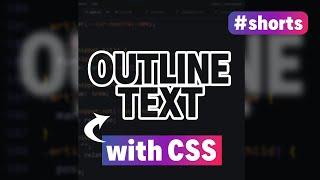 Outline text with one line of CSS