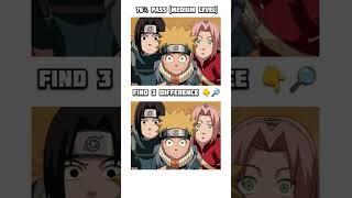 Can You Beat This 76% Pass Rate? Spot 2 Differences!  #anime #naruto #difference #viral #shorts