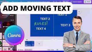 How To Add Moving Text In Video In Canva