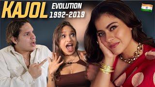 Why is She So Special in BOLLYWOOD? | Latinos React to 'Kajol Evolution 1992 - 2019'