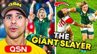 American Reacts to Faf De Klerk Highlights (The Giant Slayer)