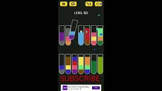 Water Sort Puzzle || Level 153 || Walkthrough  IOS   Android