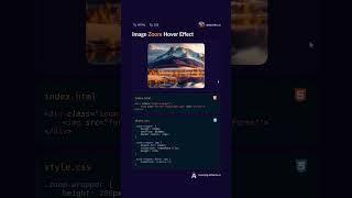 Image zoom hover effect #coding #html #htmlcss #python #css3 #webdesign #html5 #webdevelopment #css
