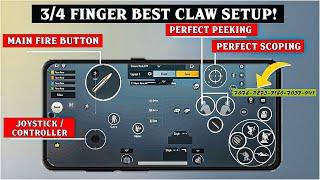 BEST 3/4 FINGER CLAW SETUP GUIDE (BGMI & PUBG MOBILE) Settings + Sensitivity Codes 2022