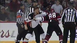 Korbinian Holzer vs Jamie McGinn Oct 1, 2016