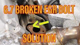 6.7 Powerstroke broken EGR bolt SOLUTION!