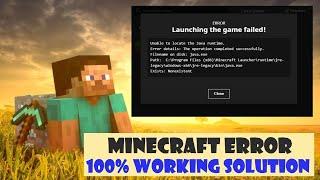 Minecraft launching the game failed - unable to locate the java runtime (2023)